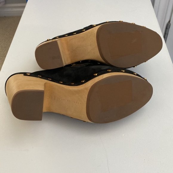 ❗️SOLD❗️Veronica Beard Black Suede Platform Delia Clogs Size 9.5 - Picture 8 of 12